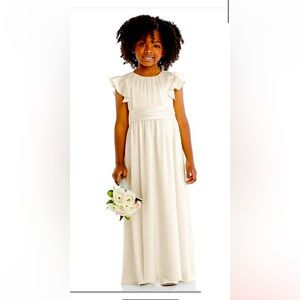 Dessy Girl Flower Girl dress. Size 6 in Ivory